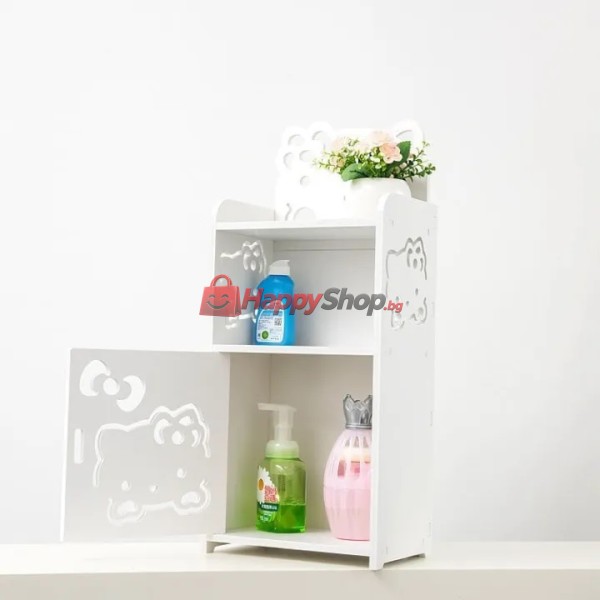 Нощно шкафче и етажерка за баня 2в1 Hello Kitty